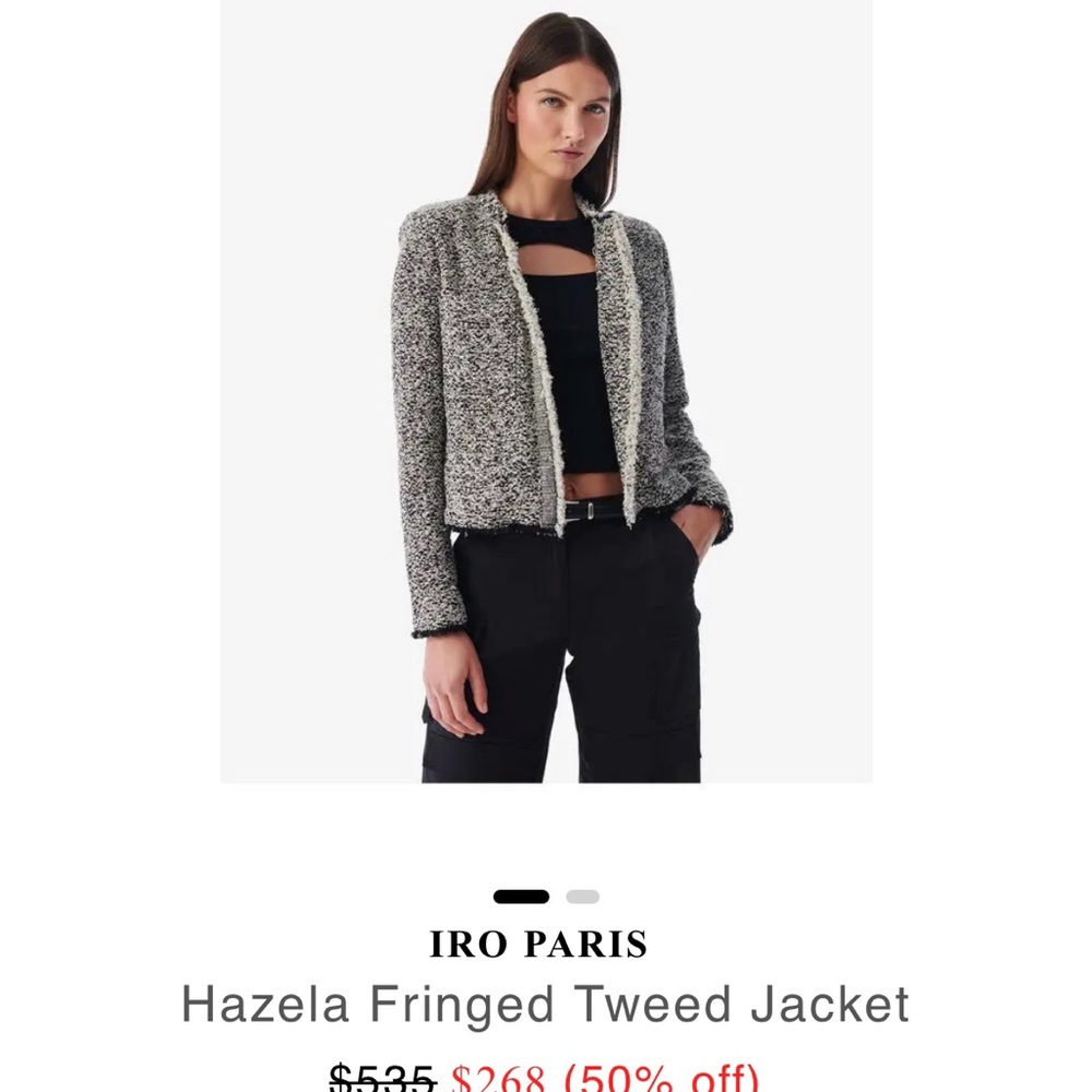 NWT IRO Paris Hazela fringe jacket